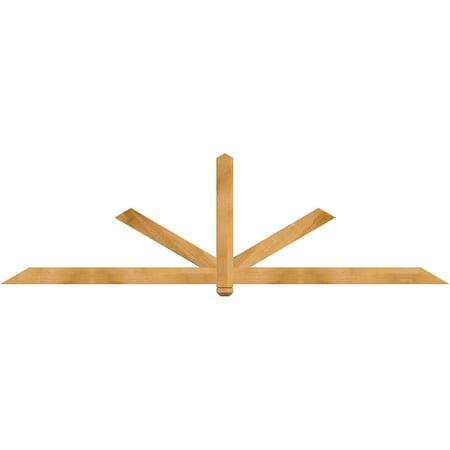 Ekena Millwork Kennewick Timber Gable Bracket, Western Red Cedar, 108"W x 31 1/2"H x 2"D x 4"F, 7/12 Pitch GBW108X31X0204KEN00RWR